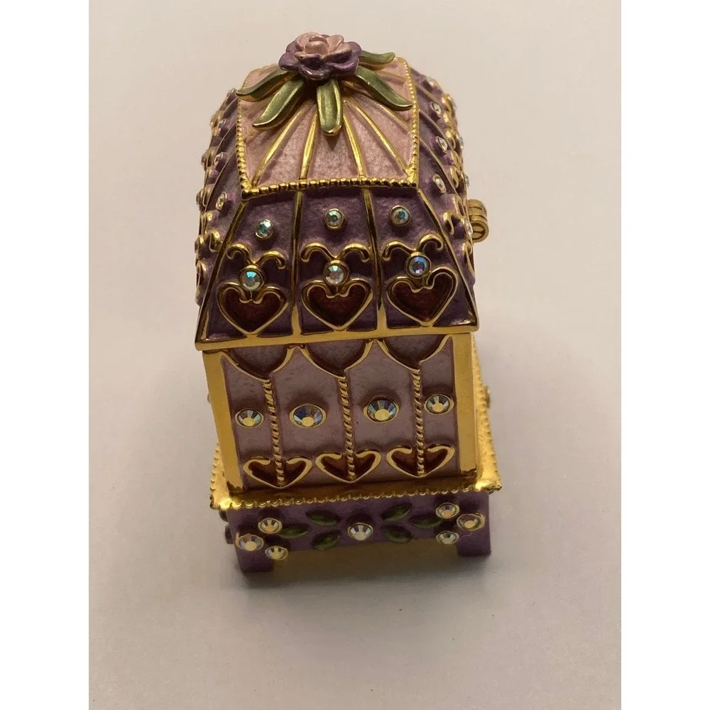 Vintage‎ Joan Rivers Enamel Mini Jewelry Box Trinket